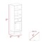Tuhome St. Clair Linen Cabinet, Two Interior Shelves, Two Open Shelves, Single Door, Light Gray MLZ7125 - alternate 8